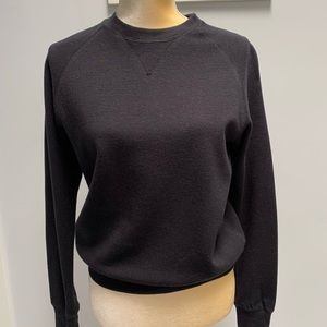 Alasdair black crewneck sweatshirt, sz 0